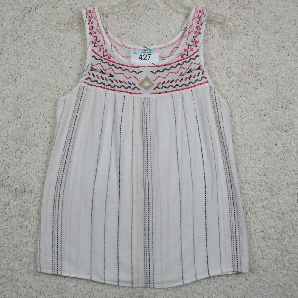 Maurices* Women's Sleeveless Boat Neck Pullover Blouse‎ Size Small~ Multicolor